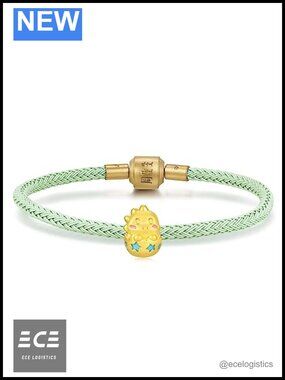 CHOW SANG SANG 999 24K Gold Dinosaur Baby Charm Bracelet 17cm